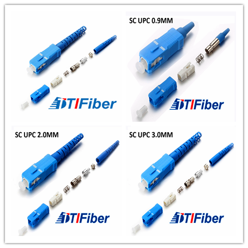 Plastic Material Fiber Optic Cable Connectors SC UPC SM MM Type For FTTH Network
