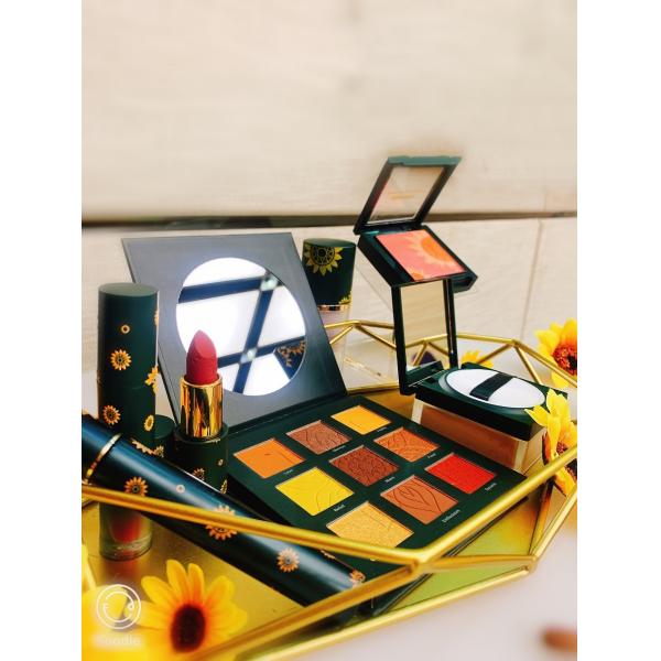 Производство ODM OEM палитры теней для век солнцецвета косметик макияжа метки частного назначения высокое пигментированное