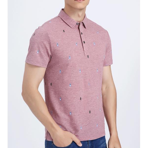 Black Bamboo Cotton Tee Shirts , Custom Printing Golf Polo T Shirts With Pattern