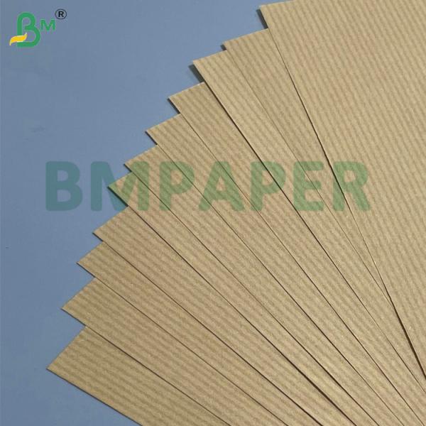 60gsm Brown Striped Kraft Gift Wrap One-Sided Gloss Finish Superior Durability High - Strength