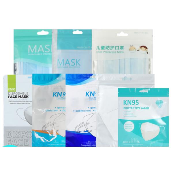 Custom Surgical Disposable N95 Face Mask Plastic Packing Bag 60mic