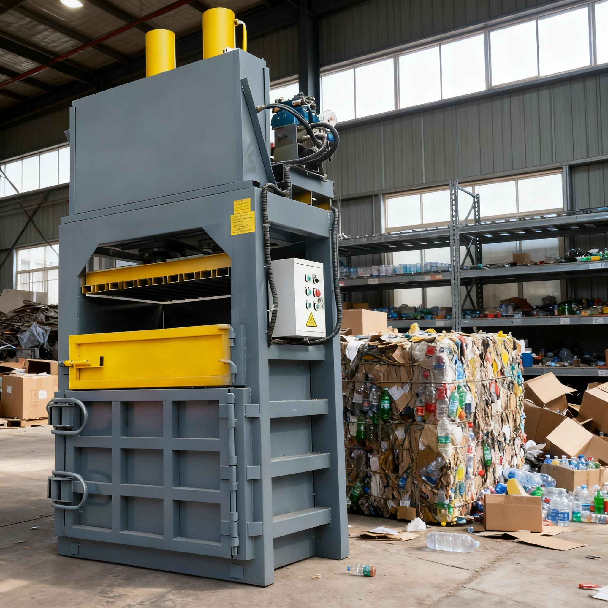 380V/50HZ Hydraulic Baling Press Machine High Efficiency Vertical Baler For Sale