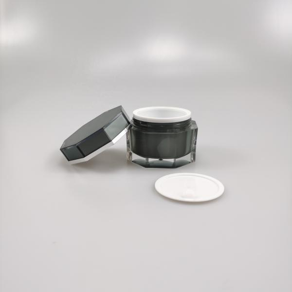 50g 120g 150g 200g Octagonal Shape Acrylic Cream Jar for End Cosmetic Packaging OEM/ODM
