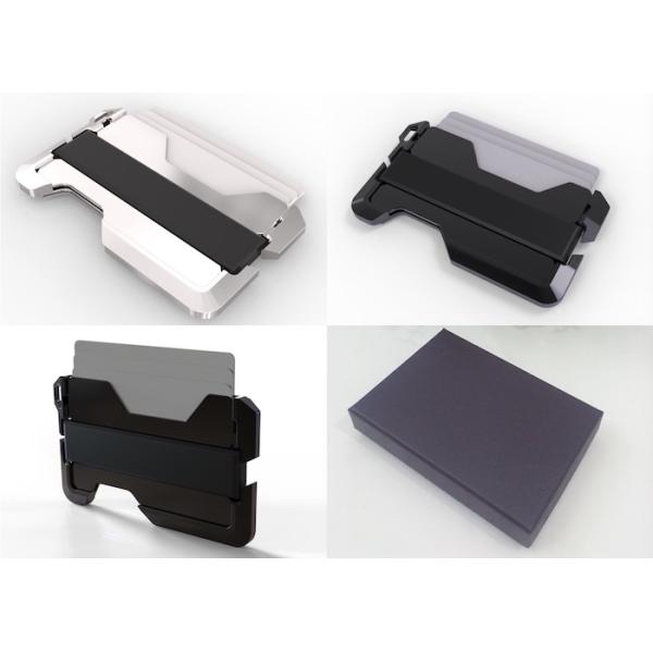 63*95MM Многофункциональный серебряный анодирующий RFID блокирующий алюминиевый кошелек держатель кредитных карт