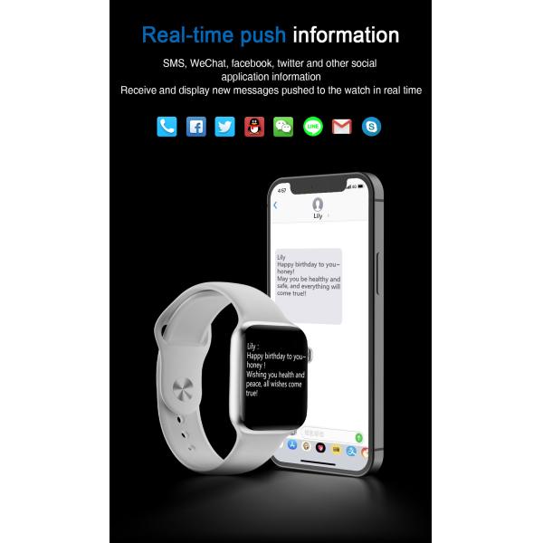 Нажим MD18 звонка Smartwatch 1,75 IPS для звонка и текста в белизне