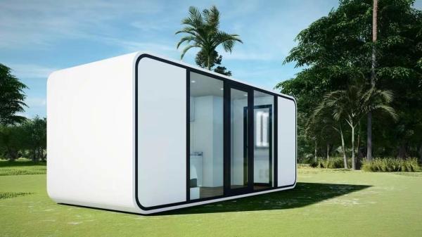 Design extérieur de luxe Maison préfabriquée Hôtel Apple Cabine Mini Pod Bars Maison mobile Maison préfabriquée de luxe Container à vendre