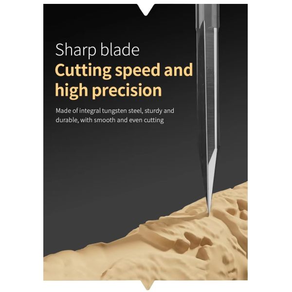 HardBar Solid Carbide Double Edge Straight Groove Sharp CNC Wood Bit with 15-30° Angle for Wood and EVA