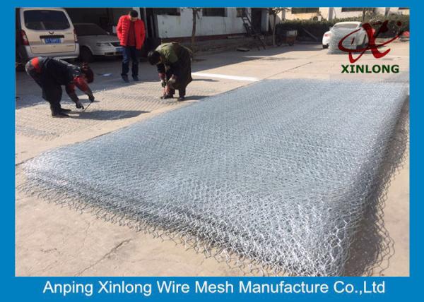 China manufacturer Galvanized gabion mesh for stone retaining wall cage