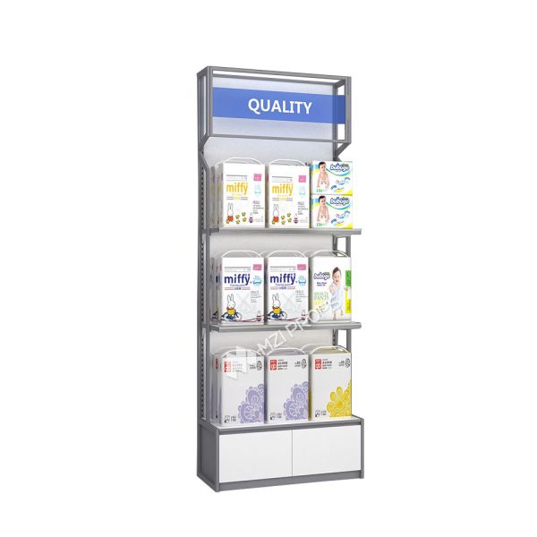 Baby Shop Gondola Shelving Retail Merchandising Fixtures Powder Coated