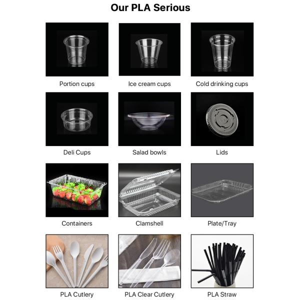 OEM Service 100% PLA Plastic Fully Compostable Quality Disposable Cutlery Biodegradable Spoon Fork Knife Set