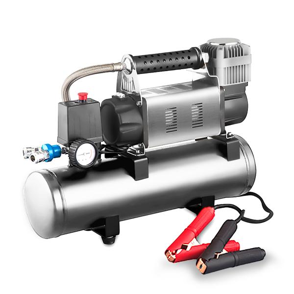 YANTU AM48 DC12V/24V 60MM Cylinder Air Compressor for Car Tires Max 160L/min 8L Tank
