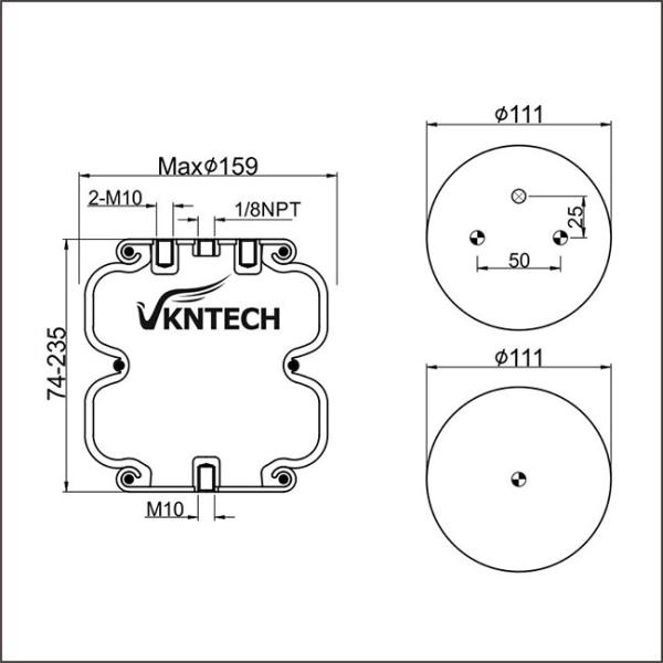 Double Convoluted Air Spring/Air Suspension Spring W01-358-6883/FD200-22 529 Air Bags