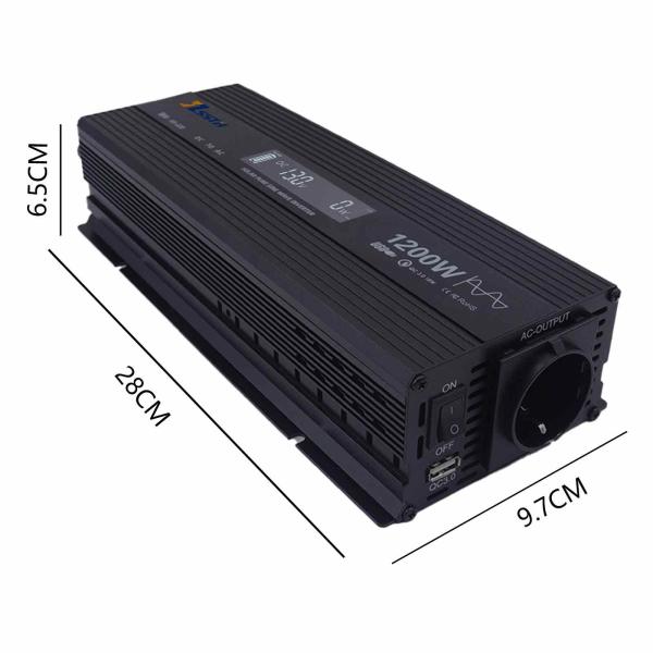 Software Reengineering Supported 1200W Pure Sine Wave Inverter 12V/24V/48V for Solar/Home/Car