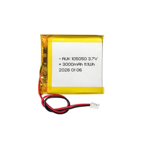 AUK Lipo 105050 3000mAh 3.7V Polymer Lithium Battery For Camping Lights Alarms Hand Warmers