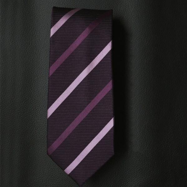Customized Company Logo Men's Neck Tie  Fashion Neckties Italian Silk Fancy Stripe Ties