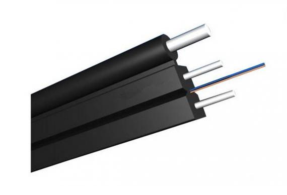 Transmissão de dados grande da capacidade do preto de Flex Durable Indoor Drop Cable GJXFH do vidro de FRP