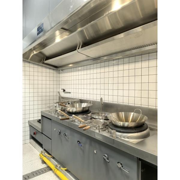 Commercial Dark Gray Stainless Steel Kitchen Cabinet with Island