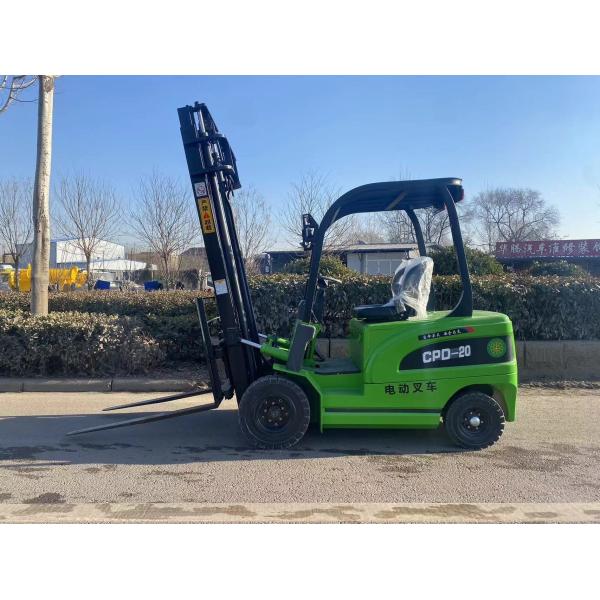 1 Ton Electric Forklift with Solid Front Tyres and Hydraulic Steering for Warehouse