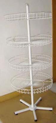 Metal Display Rack with wire baskets for brand gifts / White TOY PET CARRIER / POP display stand