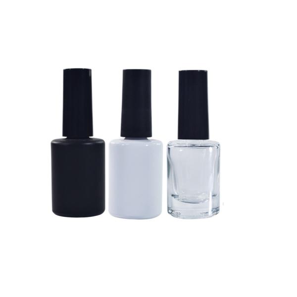 Бутылки маникюра округлой формы пустые стеклянные, черная УЛЬТРАФИОЛЕТОВАЯ бутылка маникюра геля