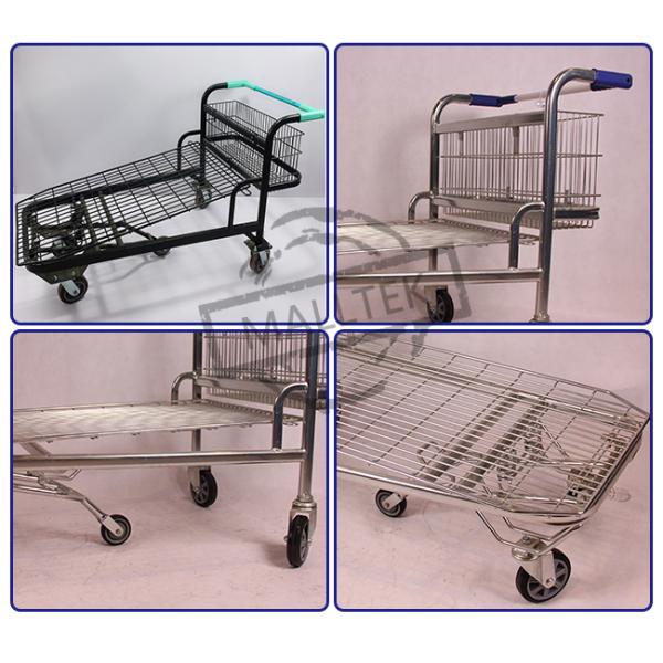 Тяжелый склад 5 колес Ручная толчка Металлический супермаркет Транспортная тележка