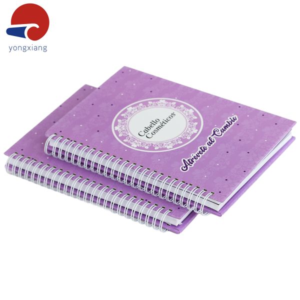 Full Color Custom Weekly Planner Purple Spiral Notebook Features Drawstring And Functional Pocket
