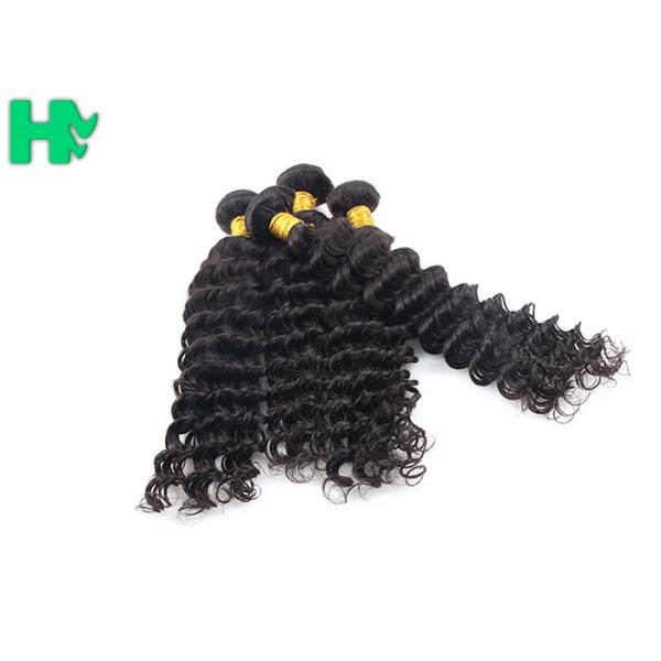 Natural Black Real Deep Wave Human Hair Grade 9A Full Cuticle Aligned