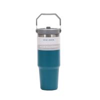 304 aço inoxidável isolamento de vácuo de carros de palha de copo 30oz verde