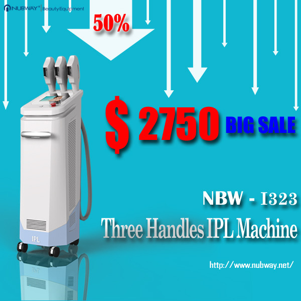 Special Price:50% discounts off! 3 handles best IPL hair removal machine supplier for sale