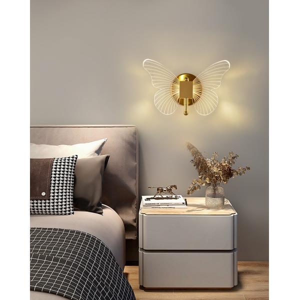 ТВ кровати и спальни гостиницы лампы стены роскошной бабочки свет цвета СИД 3 стены современного