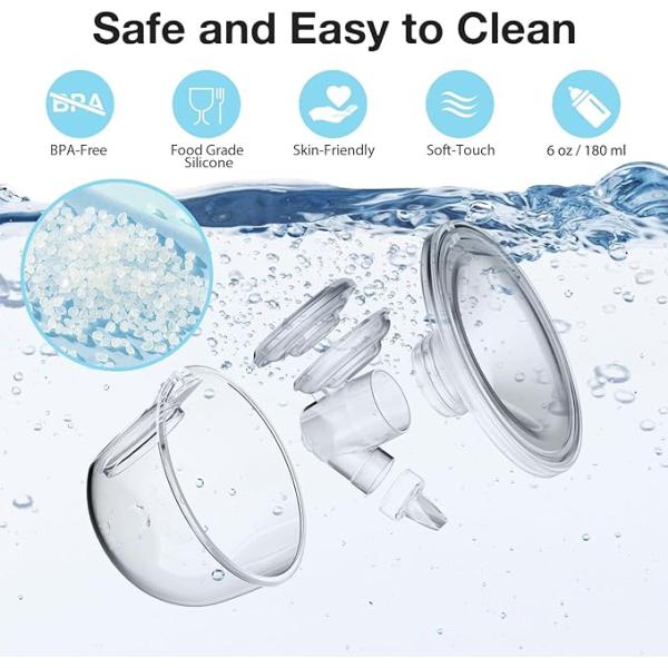 Variable Flow Velocity Breast Pump Set Concealable FDA Hands Free Wearable Breast Pump