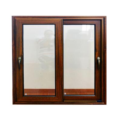 Anodizing Cozy Window Aluminium Sliding Brown Aluminium Frame Fixed Glass Panel