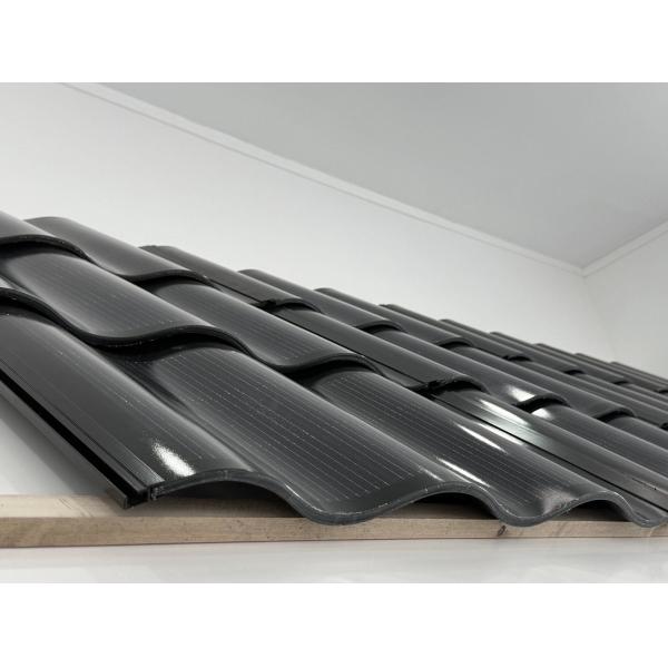 Waterproof Colorful 50W Curved Solar Panels for High Stength House Using Roof Tiles and Optimum Operation Voltage 5.98V