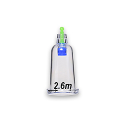 Plastic Vacuum Curve Shape Hijama Cup Class I ABS Material from CHIMEI 118-L150 4.5cm