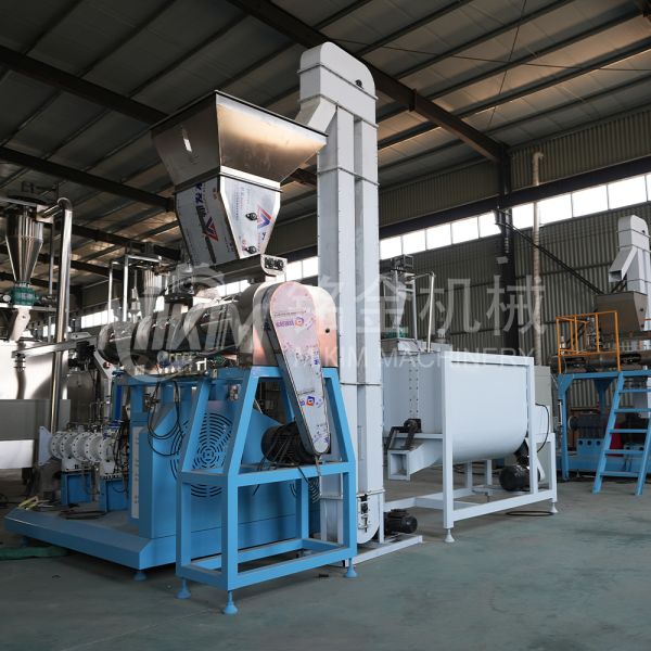 Wet Type Automatic Floating fish feed extruder Twin screw Dog Food Extruder machine 1-6t/h New Condition