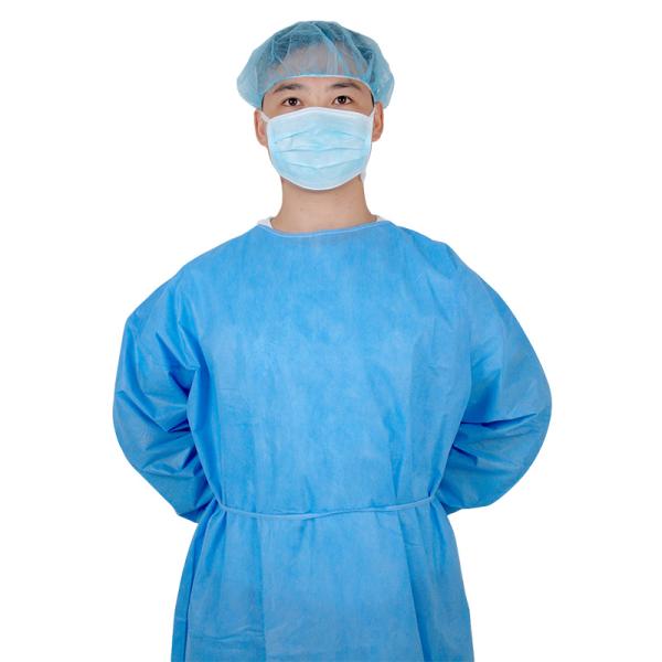 45GSM Level 2 Isolation Gown SMS Non Woven Disposable Autoclavable Surgeon