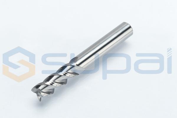 Moinho de extremidade contínuo do carboneto de 3 flautas para o cortador de trituração do CNC do alumínio