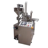 Machine de scellage de remplissage de tasse rotative PLC 8 tasses/min.