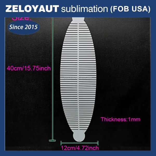ZELOYUAT Sublimation Wind Spinner Fish Shape Double Sides Printing Sublimations Metal Blanks Wind Spinners for Garden