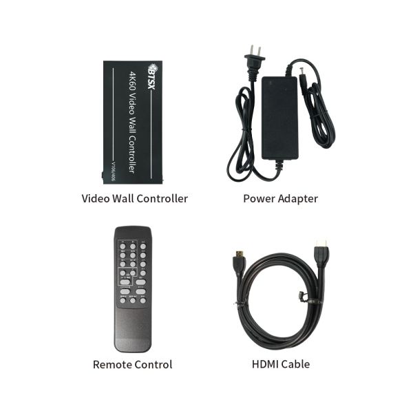 4K60 Zero Delay Video Wall Controller with 1 HDMI/DP Input and 6 HDMI Outputs for Multi-Screen Display