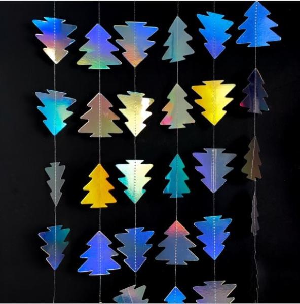 Rainbow Color Star Pattern Paper Hanging Decoration
