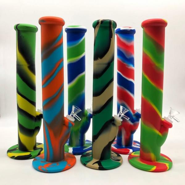 20cm Mix Colors 185g Silicone Water Pipe Bongs