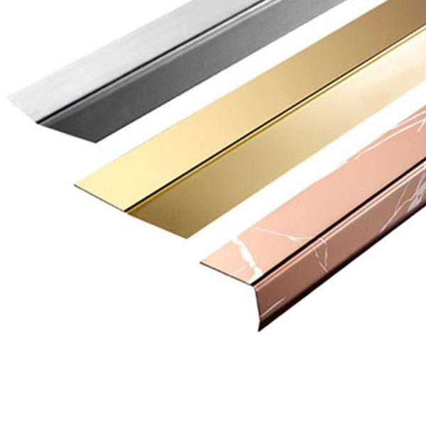 430 316L Brushed Stainless Steel Angle Trim Metal Bullnose Border Edge Trim