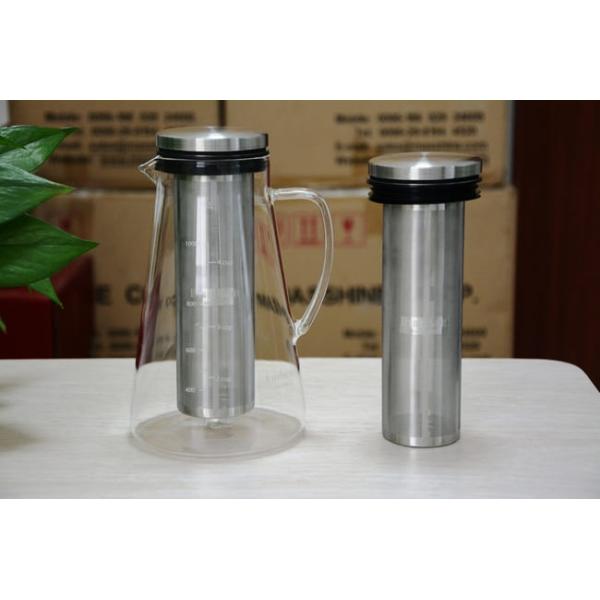 Heat Resistant Glass Water Filter Pitcher 1100ml Hand Blown Cold Brew Coffee Maker