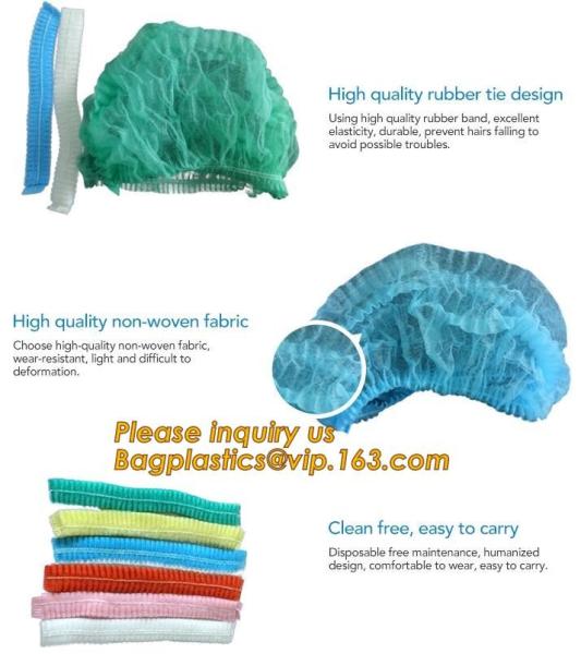 Consumable Products Medical Disposable Cap with low price,Medical Disposable non-woven hospital bouffant cap BAGEASE