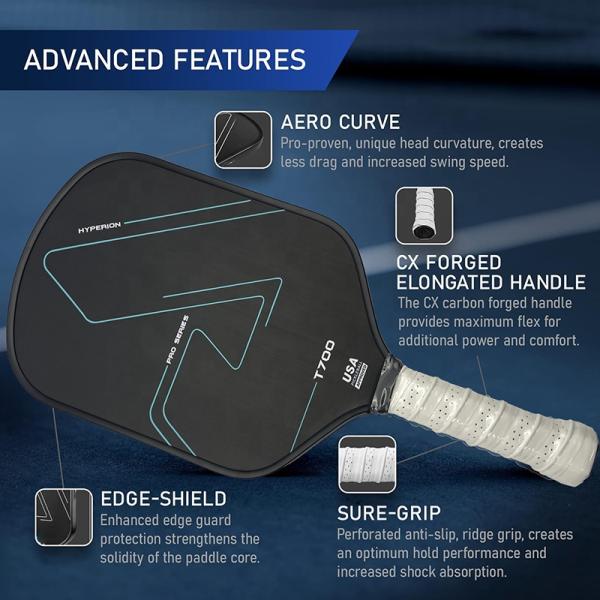 16.5''*7.5'' Selling Paddle Graphite Carbon Fiber Pickle Ball Rackets for Experience