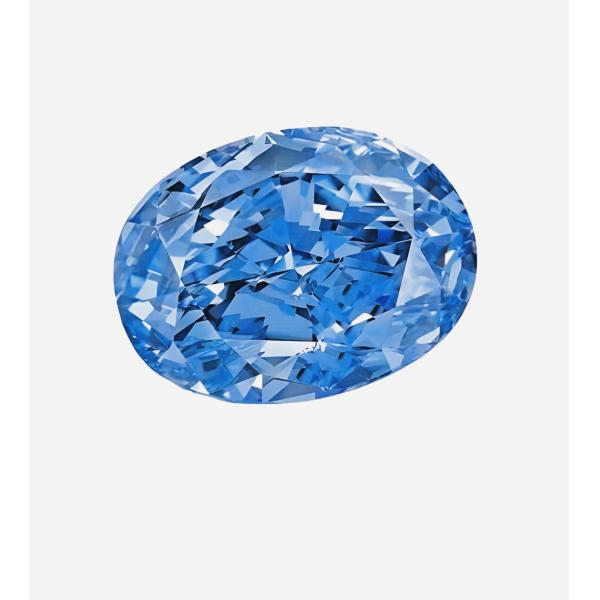 Blue Oval Cut 0.5carat- 2.5carat Lab Grown Diamond HPHT CVD Diamond Fancy Blue Color VVS VS 3EX Loose Diamond IGI  GIA