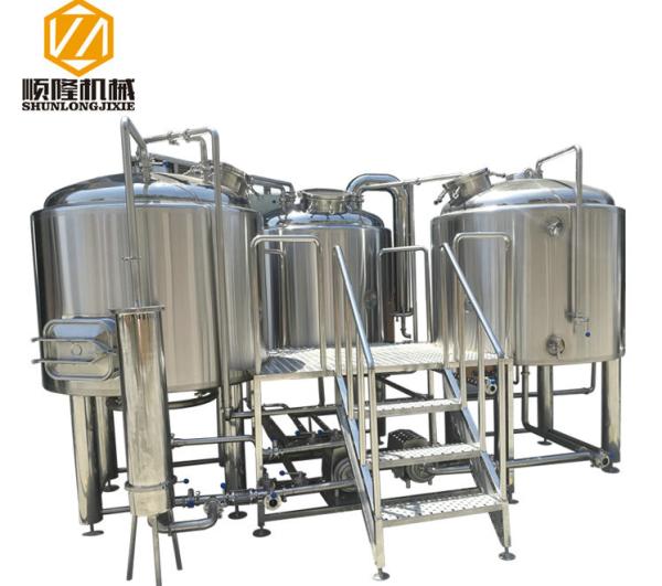 SS304 Material Small Microbrewery Equipment , Automated Beer Brewing System