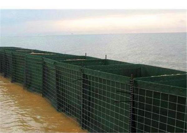 Modular Design HESCO Flood Barrier Wall , Welded Mesh Gabions UV Resistant Treatment