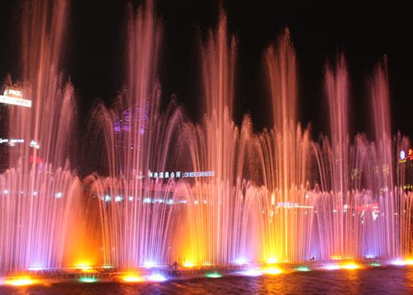 Large Swing Musical Water Fountain Show Customized Size / Water Shape